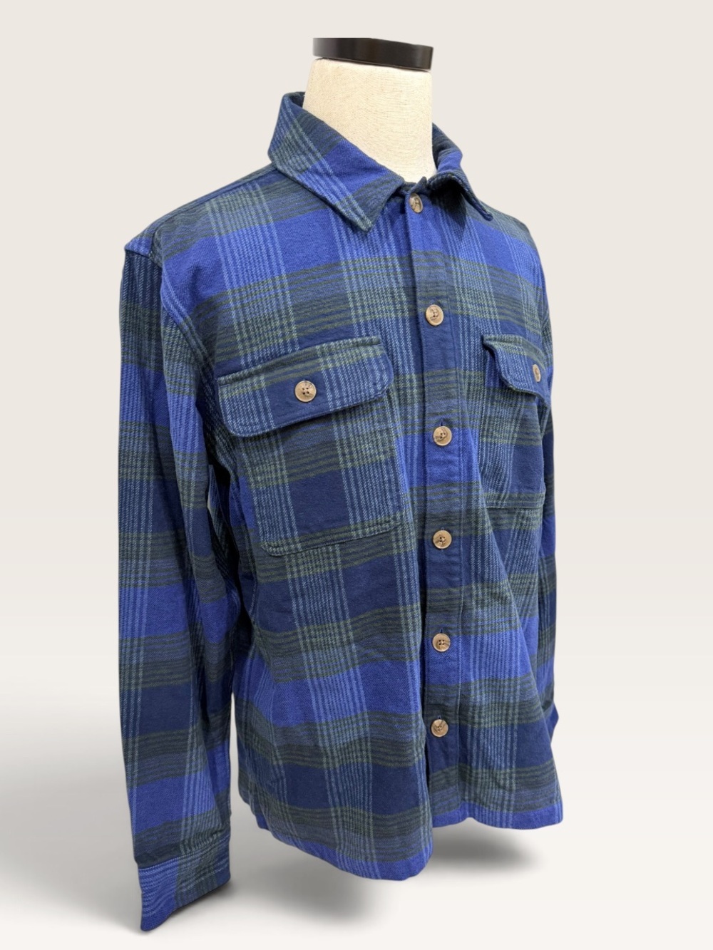 Marmot Mountain Works Men’s Incline Heavyweight Flannel Shirt Blue Plaid NWT - Picture 6 of 11